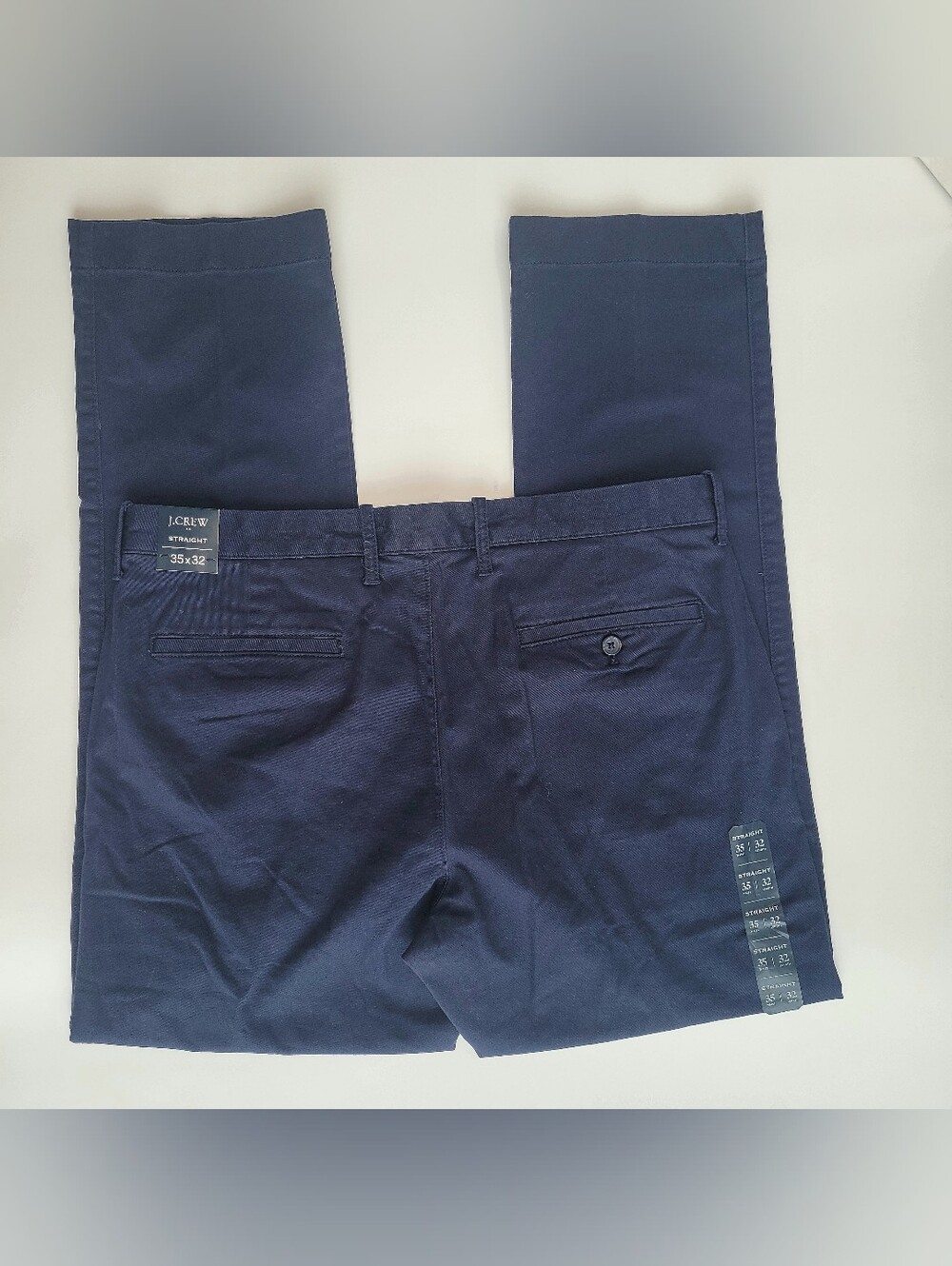 J.Crew Flex Straight Fit Chino Pants Navy Blue 35x32 H3186 New